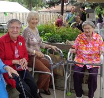 Residents enjoying the party
